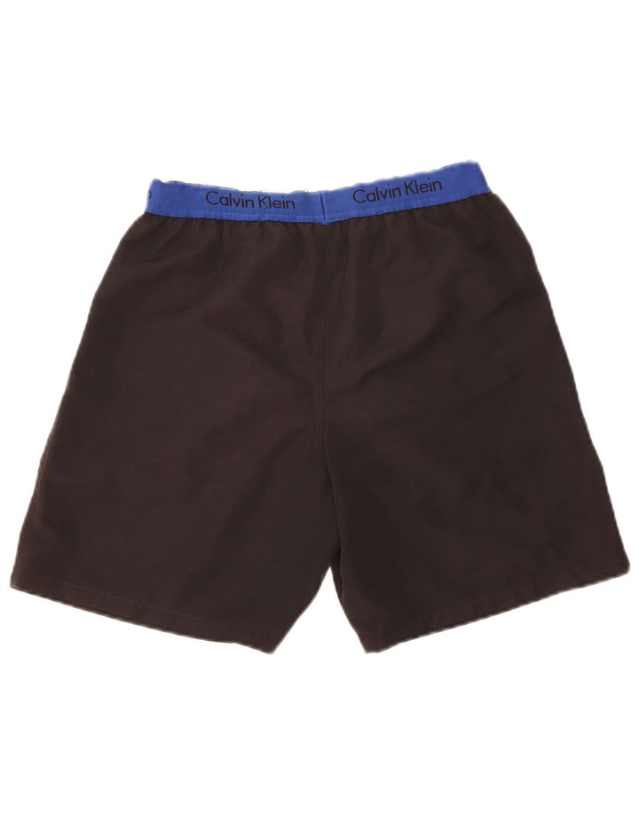 Pantaloni scurți de înot grafic Calvin Klein pentru bărbați, negru, poliester color bloc