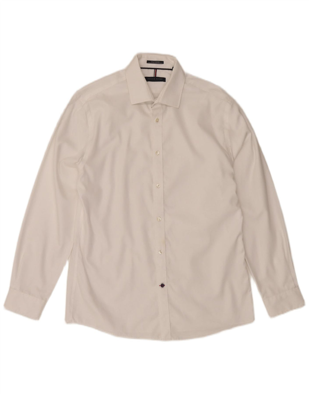 Cămașă pentru bărbați Tommy Hilfiger Slim Fit Mărimea 15 1/2 Bumbac alb mediu