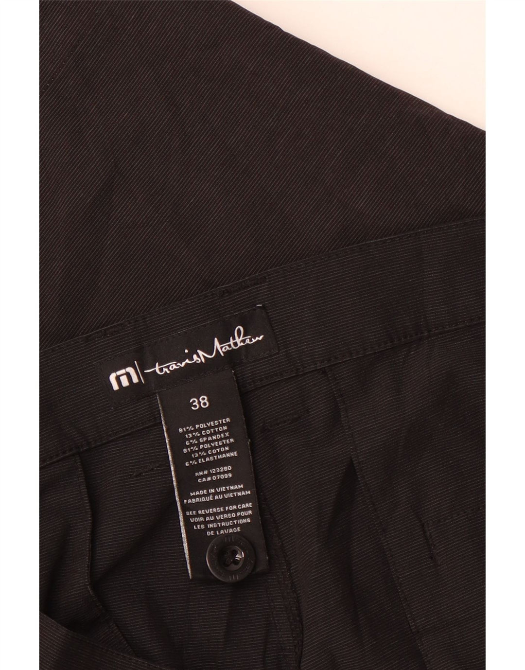 Pantaloni scurți chino pentru bărbați Travis Mathew W38 XL poliester cu dungi negre