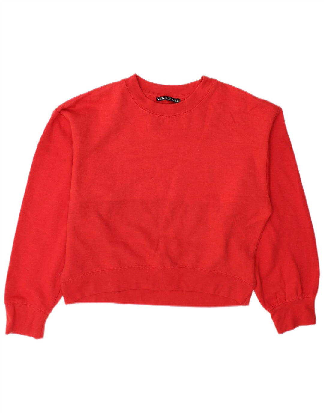 Pulover supradimensionat pentru femei Zara UK 10 Poliester roșu mic
