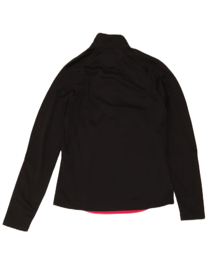 Adidas pentru femei Climacool Zip Neck Pullover Trening Top UK 10 Small Black