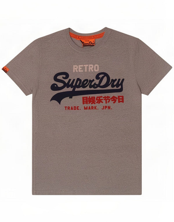 Superdry Mens Graphic T-Shirt Top Small Grey Cotton