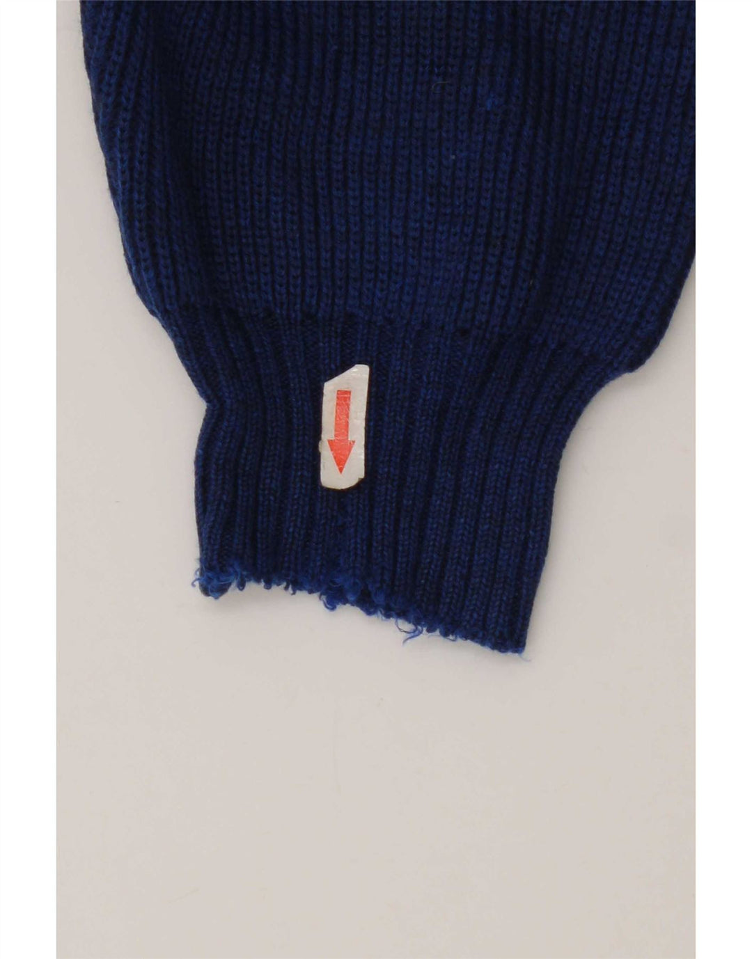 Vintage Mens Crew Neck Jumper Sweater Large Blue Argyle/Diamond