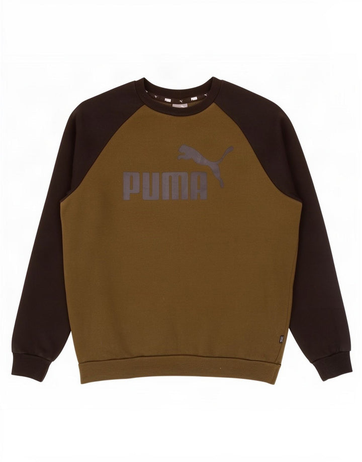 Pulover pentru bărbați Puma Graphic Pulover Medium Kaki Bumbac color bloc
