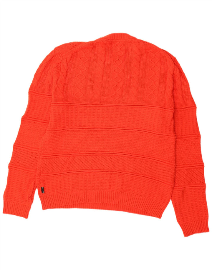 Pulover Ted Baker pentru bărbați, cu gât roșu, marimea 4, bumbac roșu