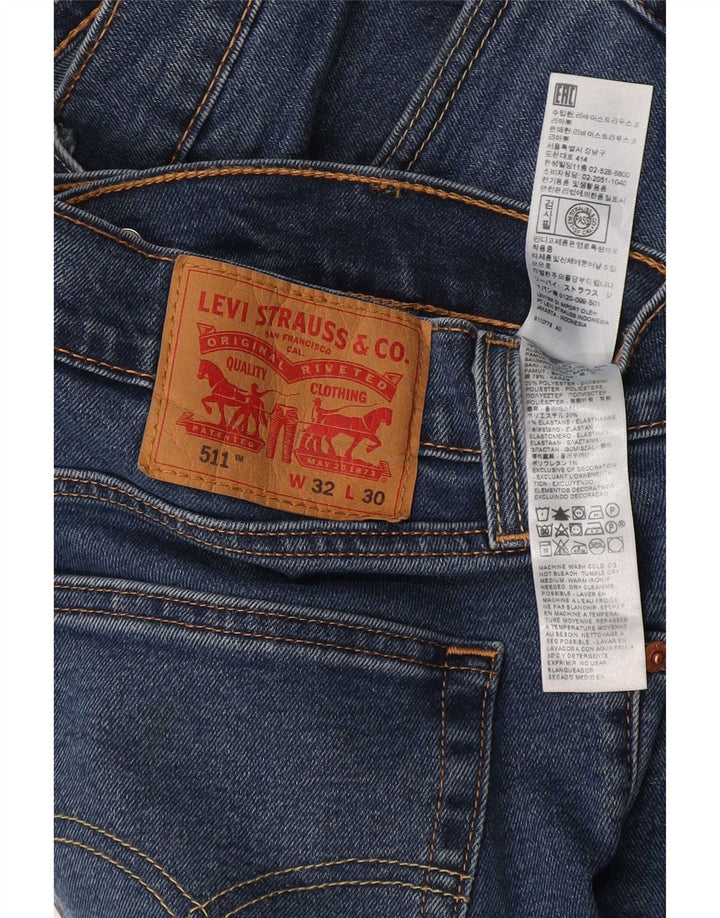 Blugi Levi's 511 Slim pentru bărbați W32 L30 Bumbac albastru