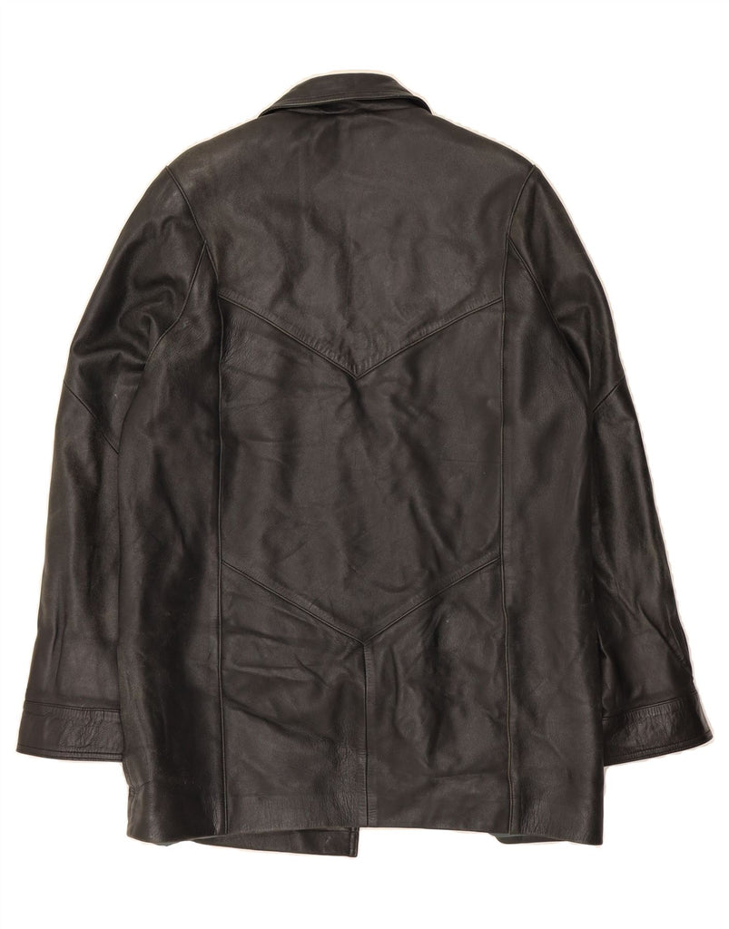 VINTAGE Womens Leather Jacket UK 14 Large Black Leather Vintage Vintage and Second-Hand Vintage from Messina Hembry 