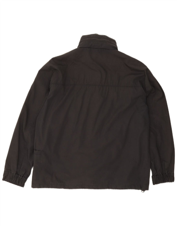 VINTAGE Mens Graphic Windbreaker Jacket EU 52/54 XL Black Polyester