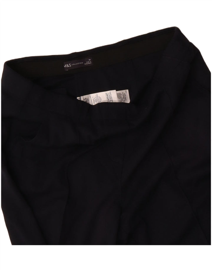 MARKS & SPENCER Pantaloni de costum pentru femei UK 14 Large L32 L27 Bleumarin