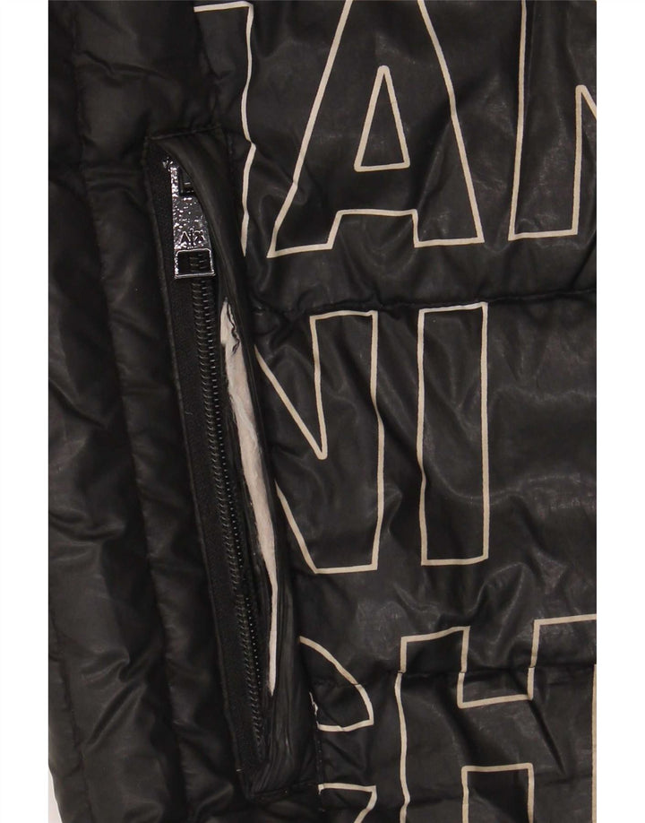 Jachetă căptușită cu grafică pentru bărbați Armani Exchange UK 40 Large Black