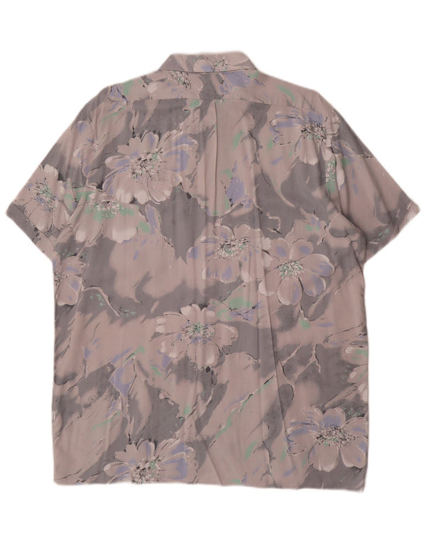 Cămașă cu mânecă scurtă pentru bărbați Topstar Mărimea 43/44 XL Viscoză gri florală