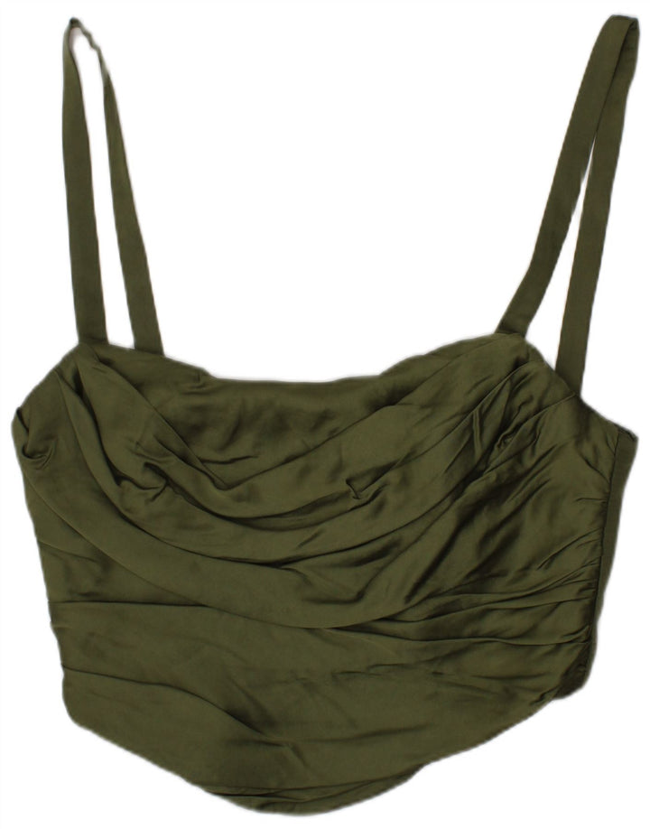 Top Corset Crop pentru Damă Zara Mic Kaki