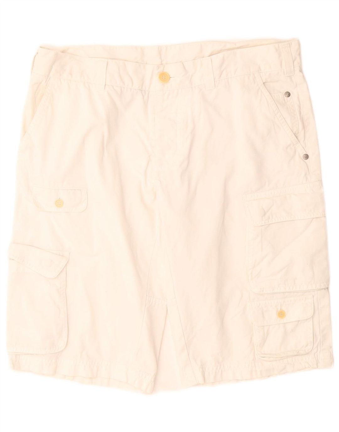 Pantaloni scurți cargo Benetton pentru bărbați IT 50 Large W34 Bumbac alb