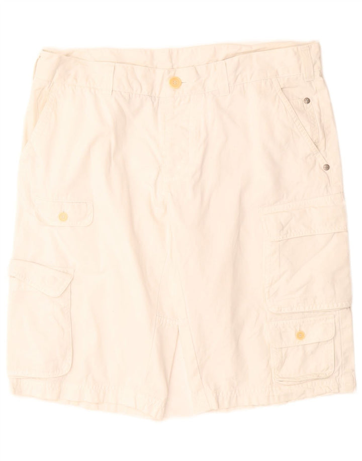 Pantaloni scurți cargo Benetton pentru bărbați IT 50 Large W34 Bumbac alb