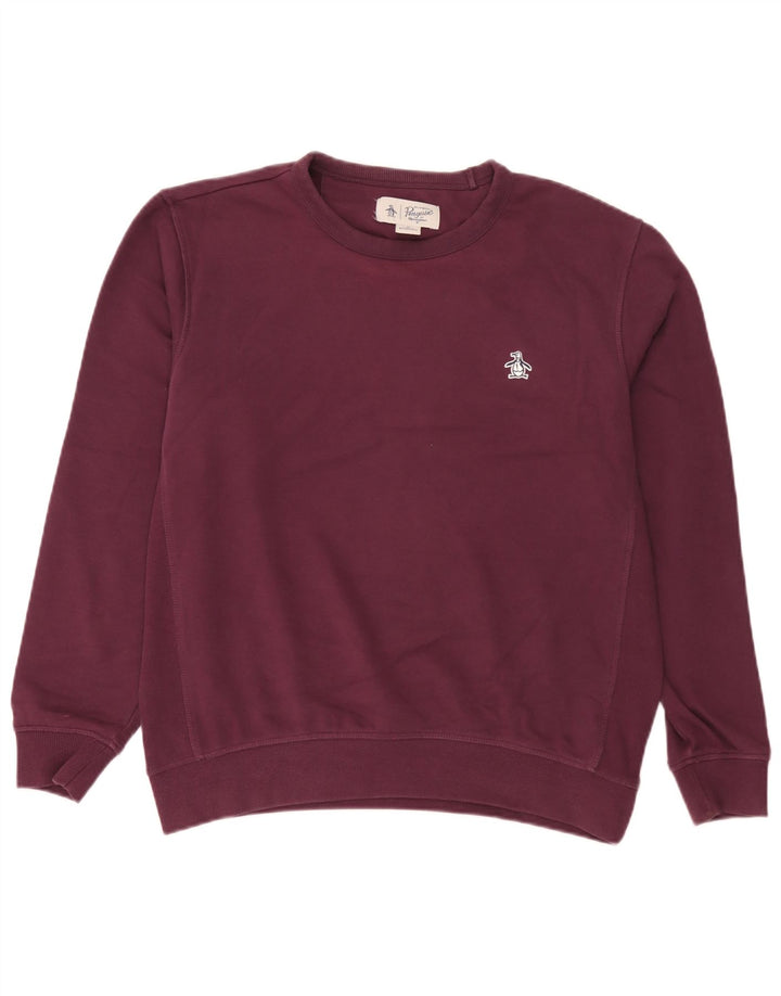 Pulover pentru bărbați Penguin Pulover Medium Burgundy Bumbac
