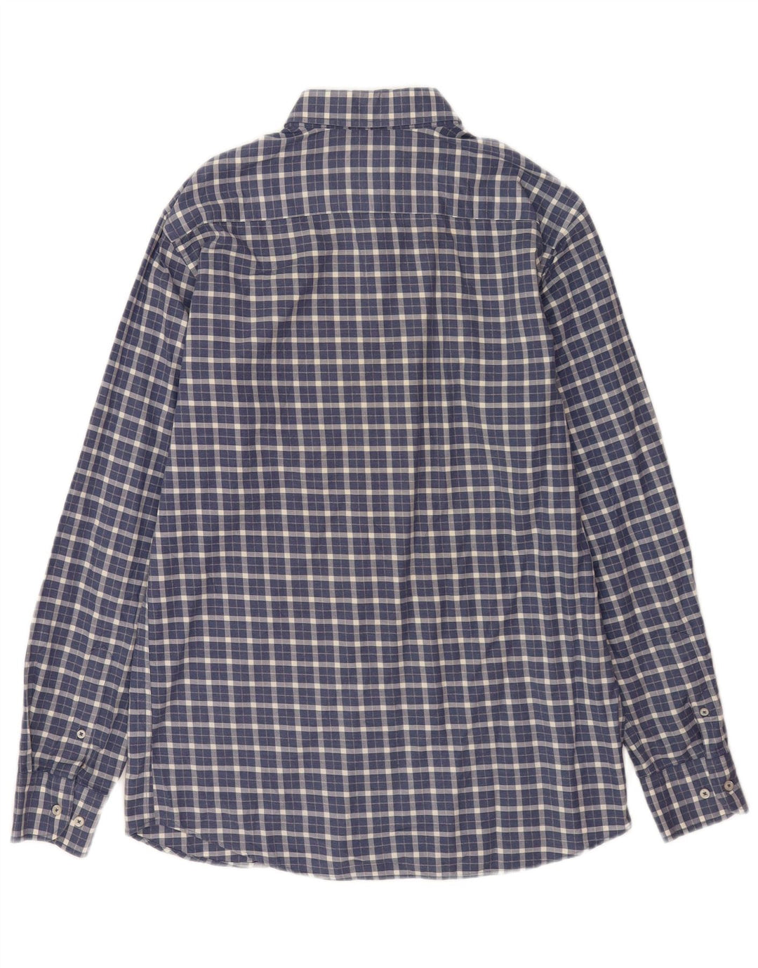 Cămașă de flanel pentru bărbați Massimo Dutti, caroserie medie bleumarin