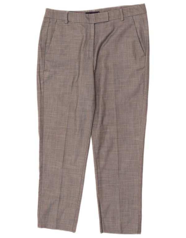 Marks & Spencer Pantaloni de costum crop conici pentru femei UK 12 Medium W30 L25 Gri