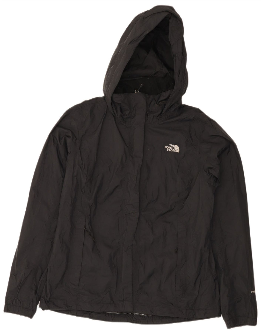 Jachetă de ploaie cu glugă The North Face pentru femei UK 14 Medium Black Nylon