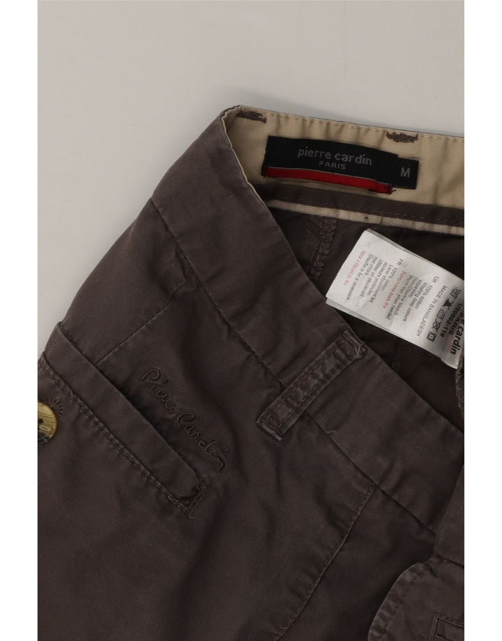 Pantaloni scurți chino Pierre Cardin pentru bărbați, medii W36, bumbac gri