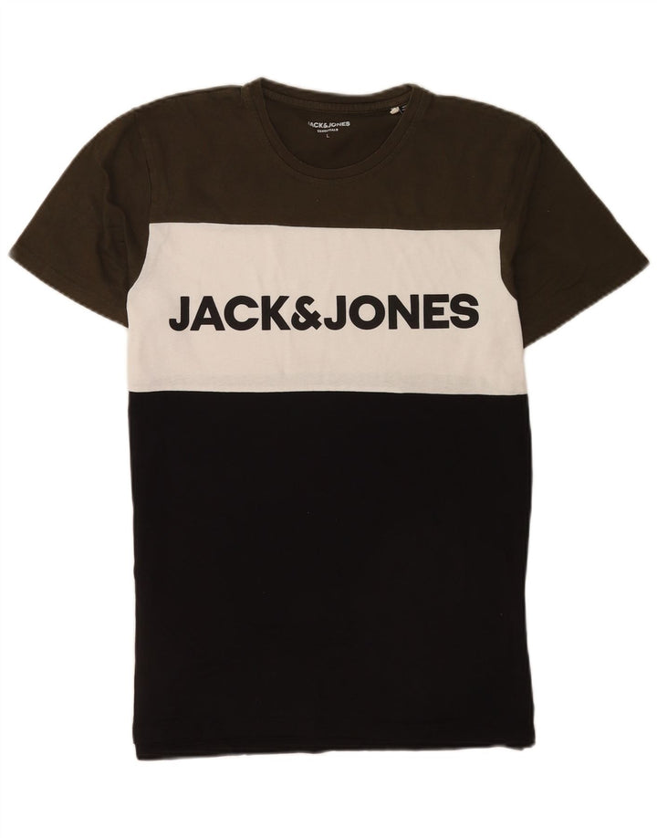 Tricou cu grafic Jack & Jones pentru bărbați Top mare, multicolor, bloc de culoare