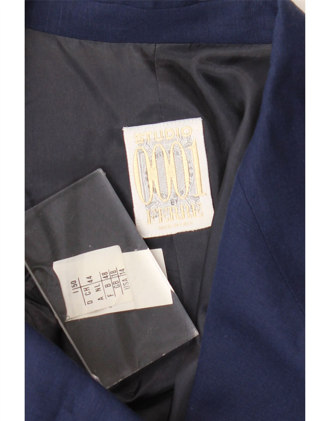 Sacou Ferre pentru femei 001 1 buton cu mânecă scurtă, UK 18 XL, bleumarin