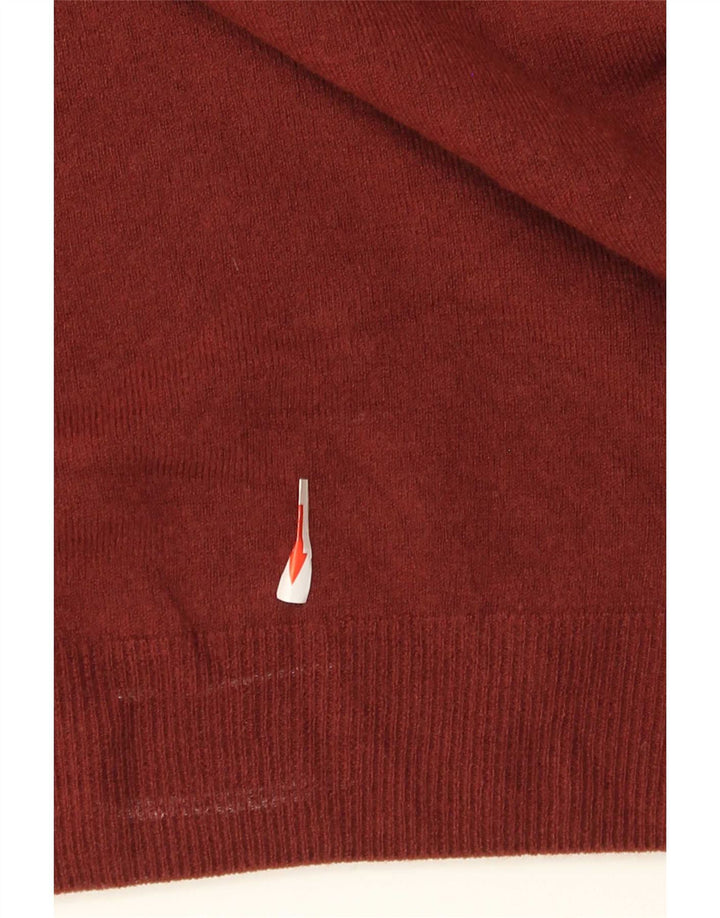 Pulover cu decolteu în V pentru bărbați Marks & Spencer, acrilic burgundy mediu