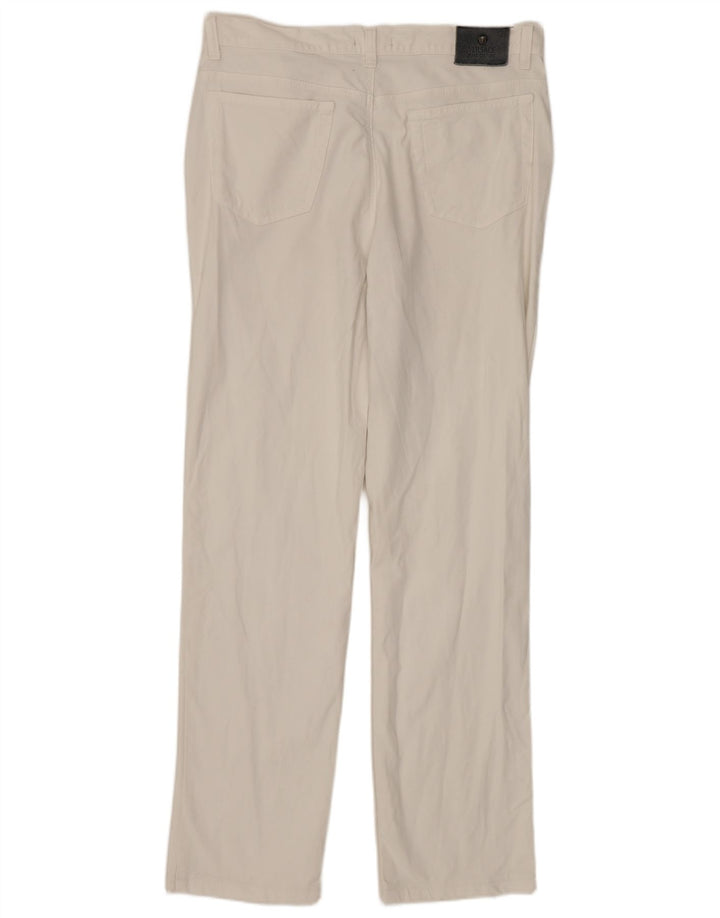 Blugi drepti pentru femei Versace W32 L29 bumbac alb