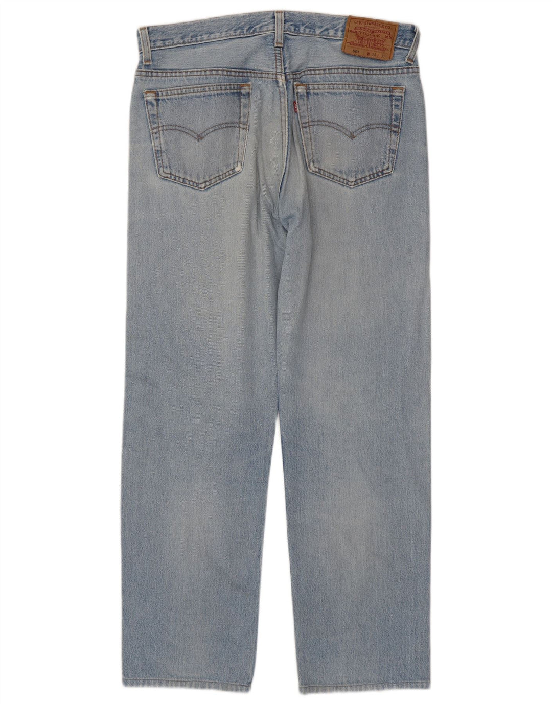 Blugi drepți distressed 501 Levi's pentru bărbați L34 L29 Bumbac albastru