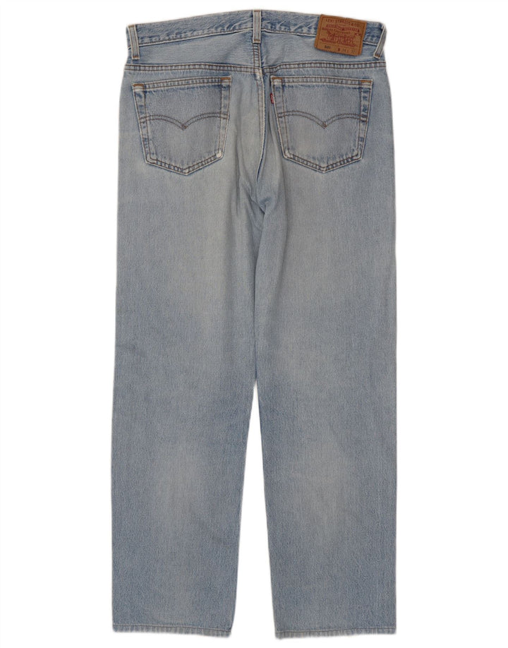 Blugi drepți distressed 501 Levi's pentru bărbați L34 L29 Bumbac albastru