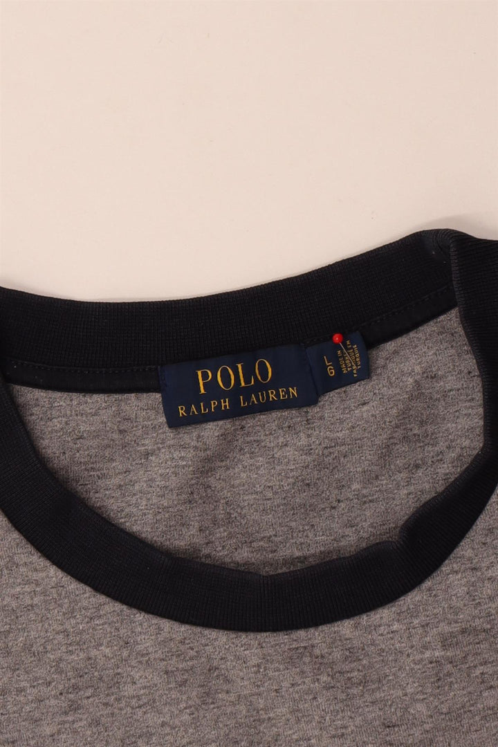 Pulover pentru bărbați Polo Ralph Lauren Pulover mare, gri, poliester color bloc