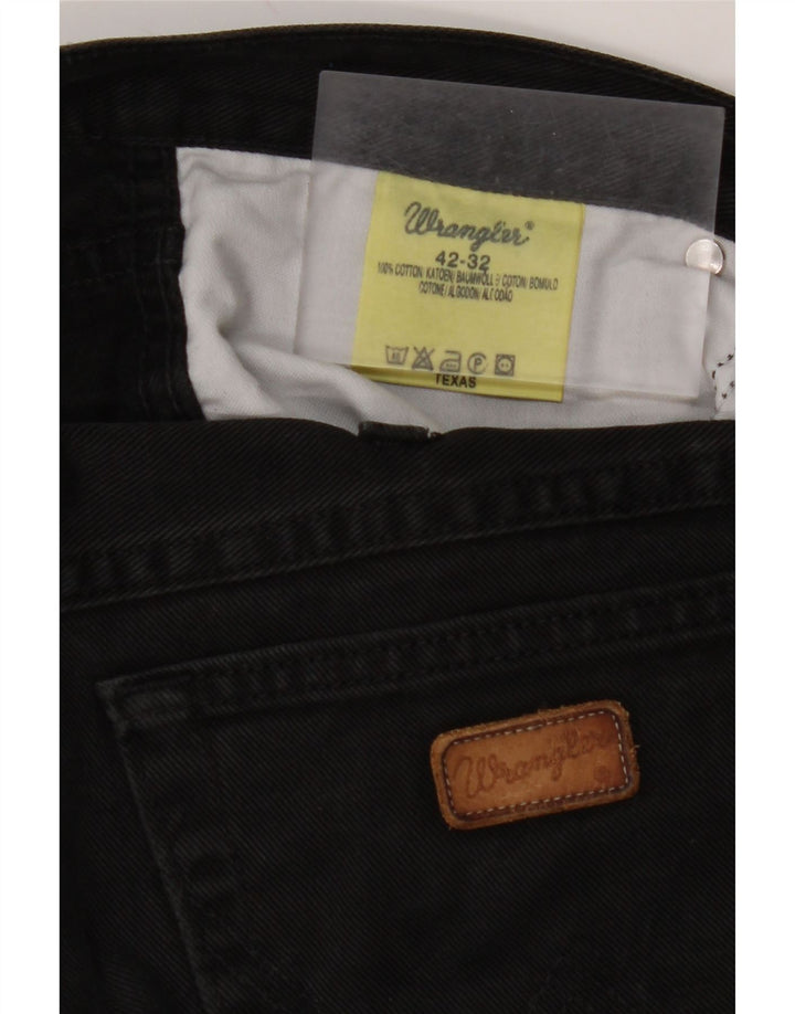 WRANGLER Blugi drepte pentru bărbați Texas W42 L32 bumbac negru