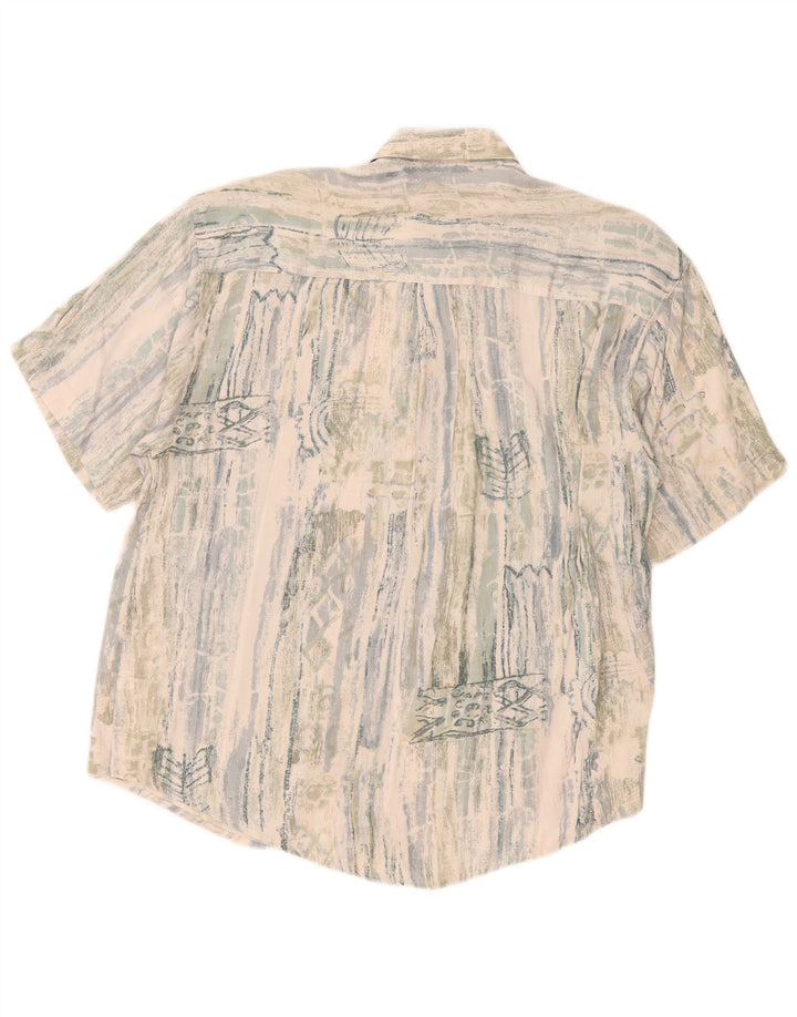 Cămașă Vintage pentru bărbați cu mânecă scurtă XL, multicoloră, cu dungi