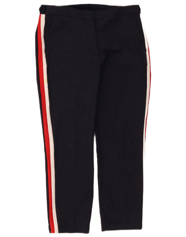 Pantaloni tăiați pentru femei ZARA L30 L24, albastru bleumarin, bloc de culoare