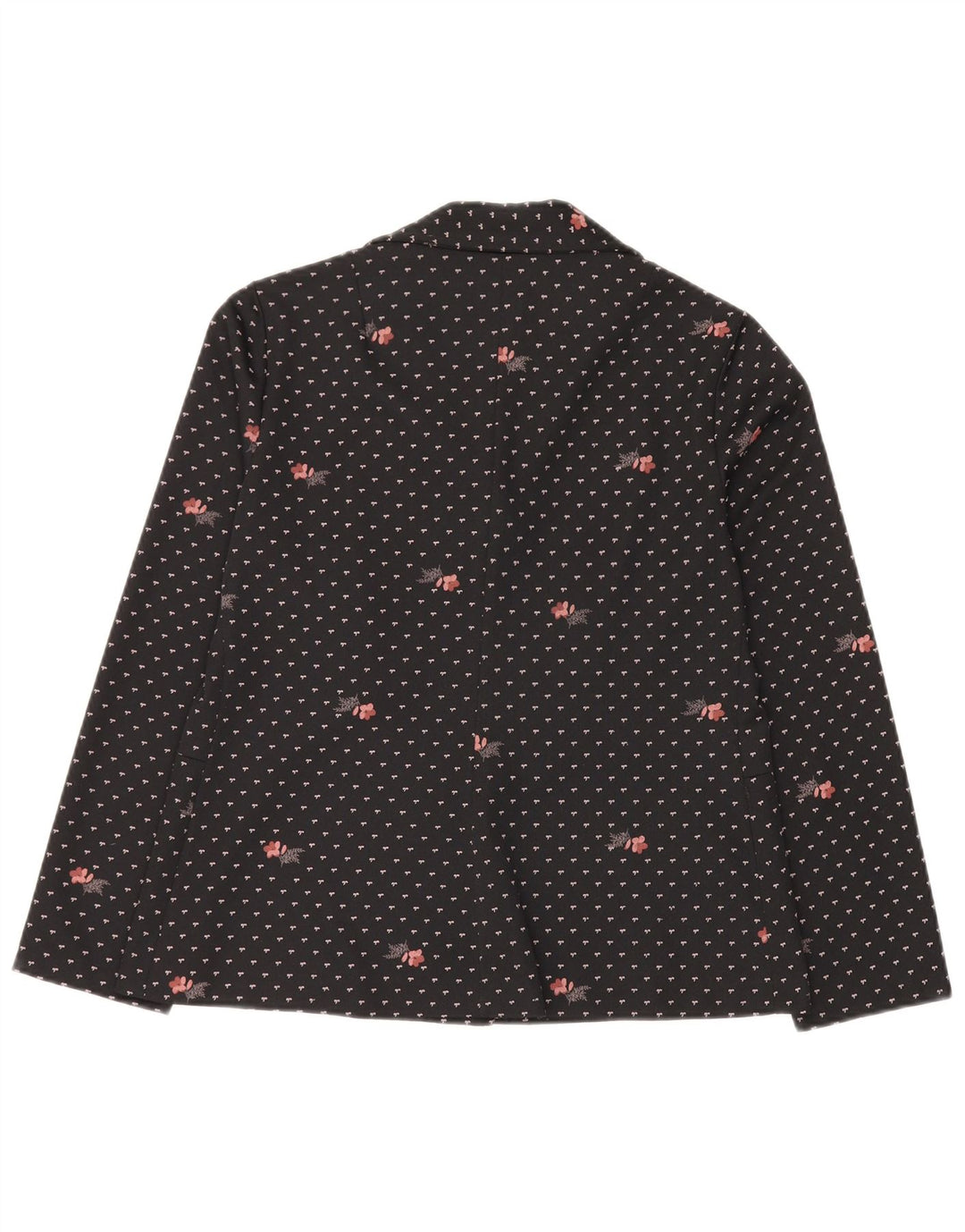 Jachetă Blazer pentru femei Romy cu 4 nasturi UK 14, mare, negru, cu flori din poliester