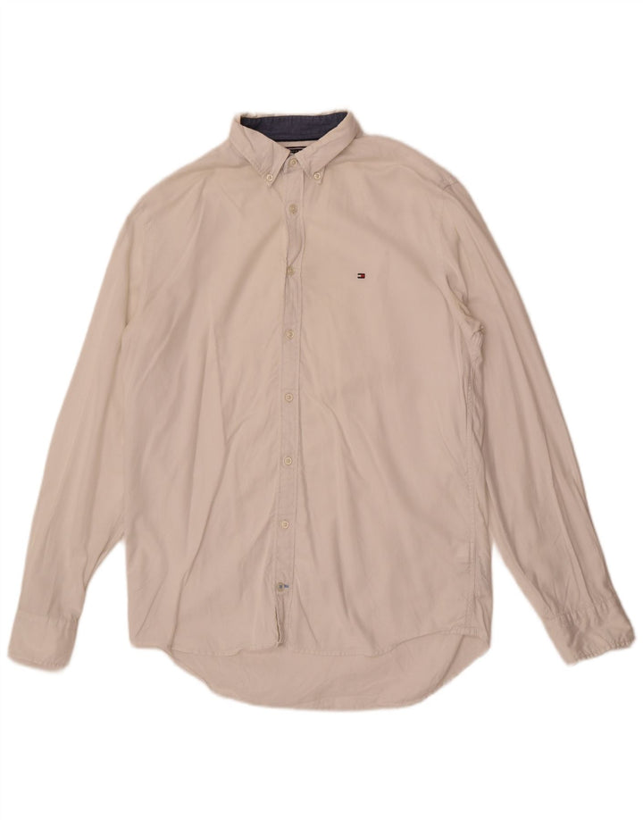 Cămașă pentru bărbați Tommy Hilfiger New York Fit, bumbac alb mediu