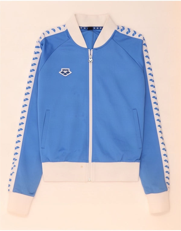 Jachetă de top pentru trening cu grafic pentru femei Arena UK 6 XS Albastru Colorblock