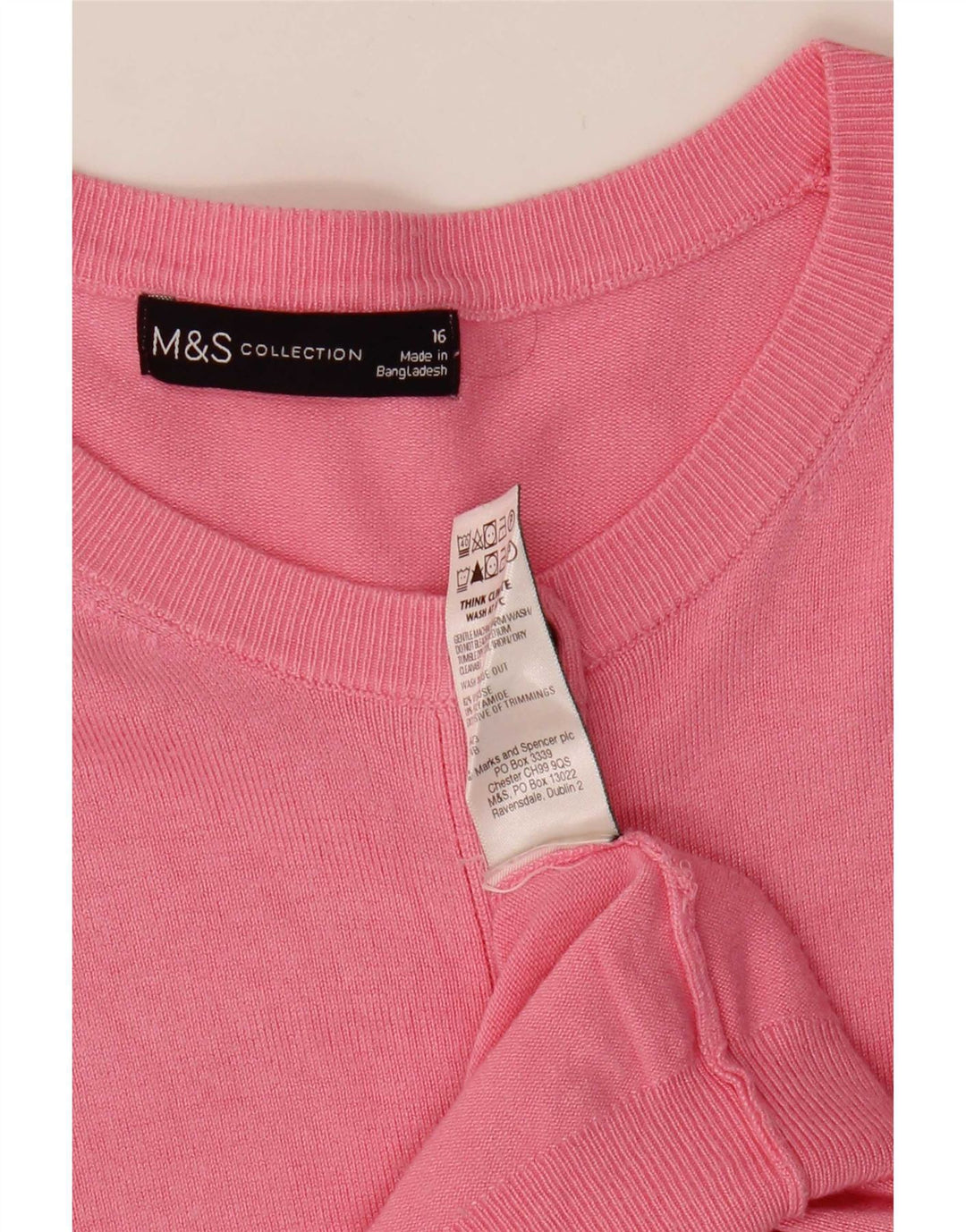 Pulover cardigan pentru femei Marks & Spencer UK 16 mare, roz, viscoză