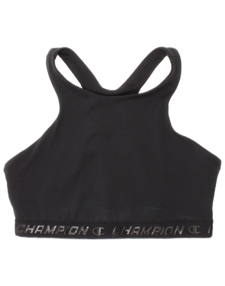 Champion Sutien Sport Grafic pentru Femei Top Mediu Negru Sport