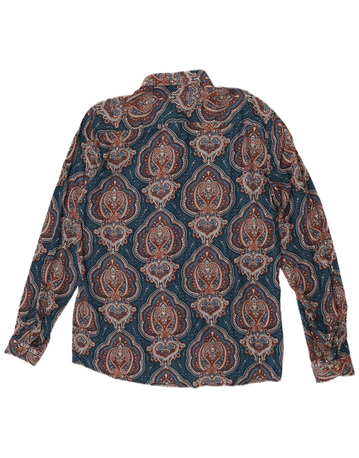 Cămașă pentru bărbați Over/D 2XL Blue Paisley Viscose