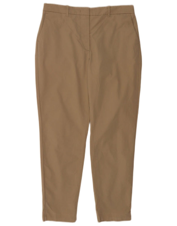Pantaloni chino conici pentru femei Marks & Spencer UK 10 Small W30 L26 Bej