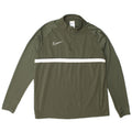Top de trening pentru bărbați Dri Fit, cu fermoar și gât, din poliester verde mare