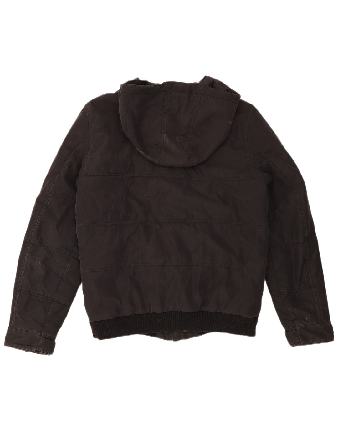 JACK & JONES Jachetă căptușită cu glugă pentru bărbați UK 38 Poliester mediu negru