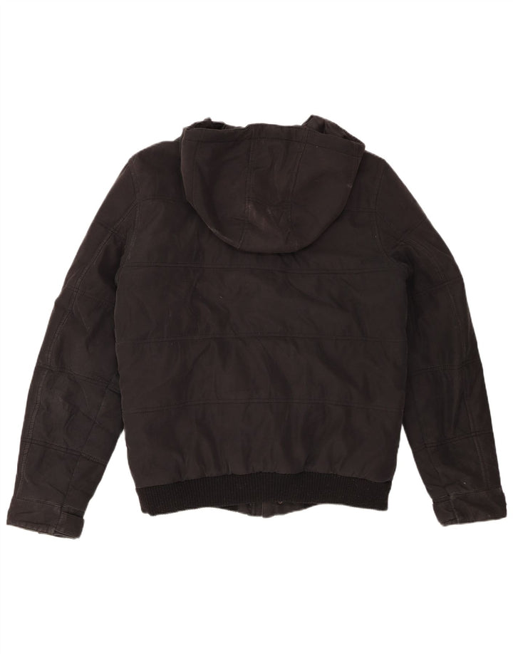 JACK & JONES Jachetă căptușită cu glugă pentru bărbați UK 38 Poliester mediu negru