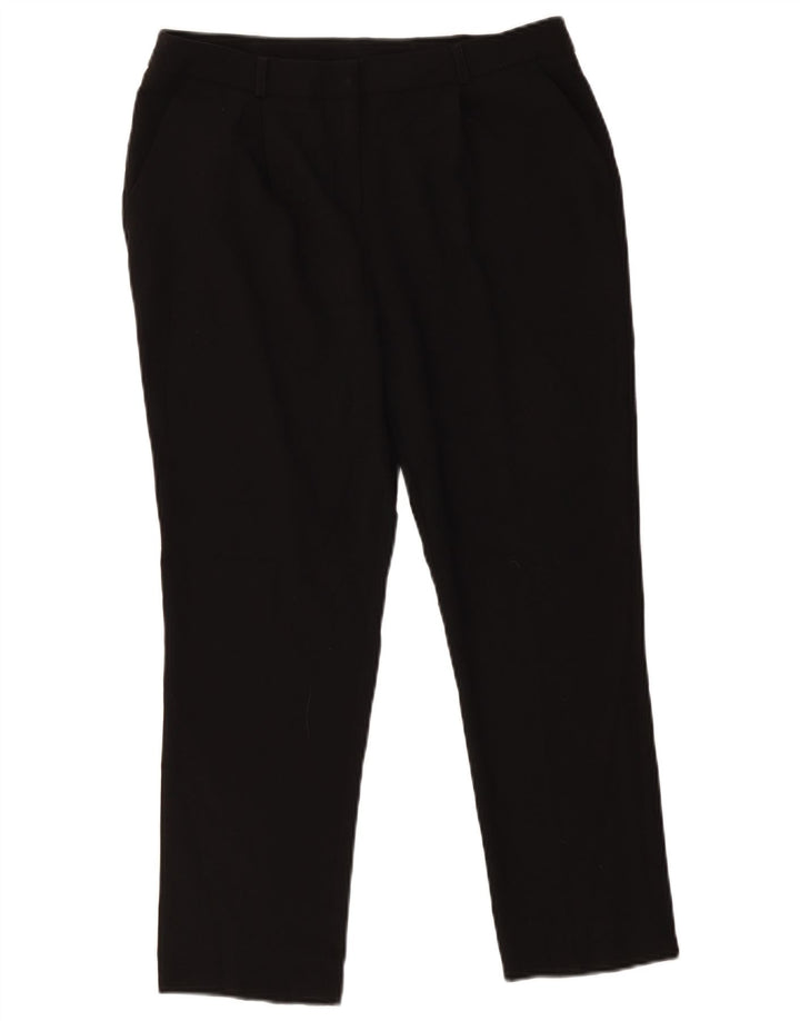 Pantaloni chino subțiri pentru femei M&Co UK 12 Medium L32 L25 Poliester negru