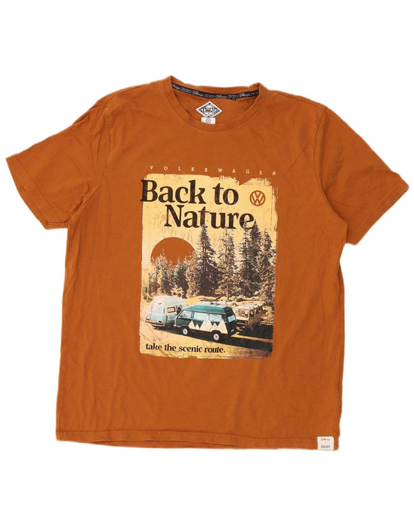 Tricou grafic pentru bărbați Fat Face Top XL Maro Bumbac