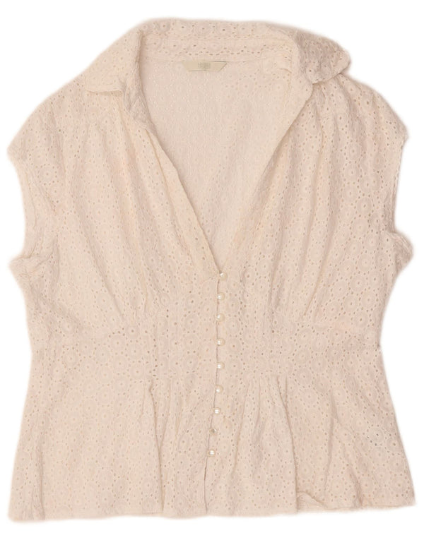 Bluză cu cămașă transparentă pentru femei Marks & Spencer UK 16 Large White