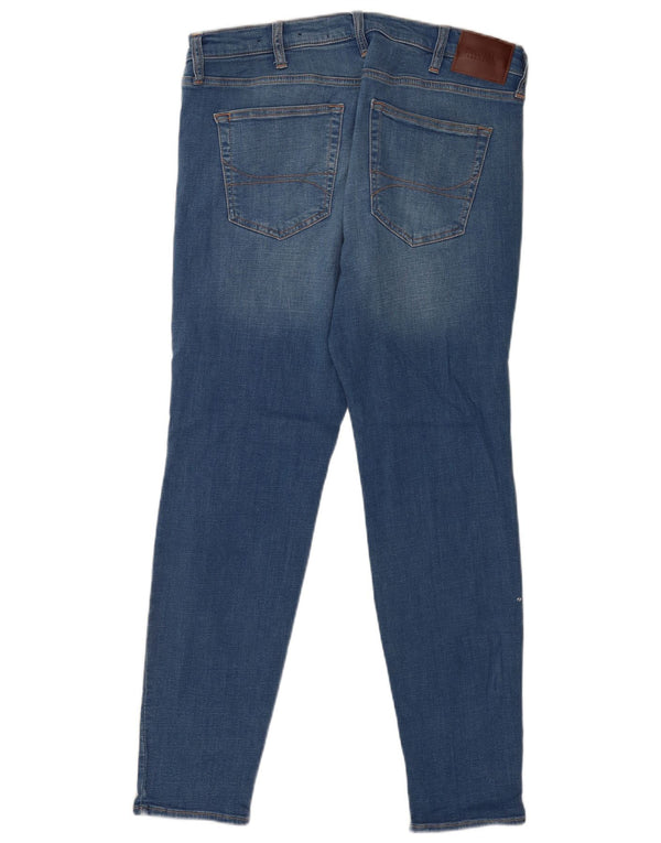 Blugi Hollister pentru bărbați distressed super skinny W36 L32 bumbac albastru