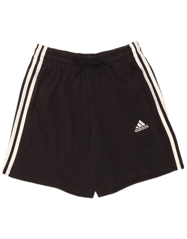 Pantaloni scurți sport pentru bărbați Adidas, bumbac negru mic