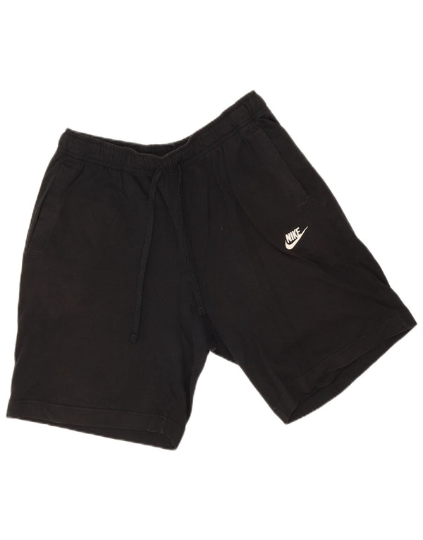 Pantaloni scurți sport Nike pentru bărbați, bumbac mediu negru