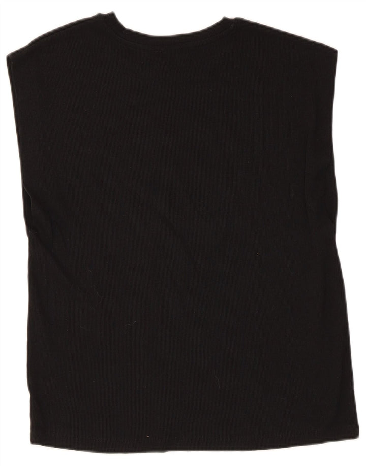 Vestă pentru femei Zara UK 10 Bumbac negru mic